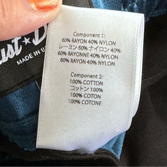 JUST DON Tearway Track Pants Blue Satin Leopard Trim Men MEDIUM NEW WITH TAG - Picture 12 of 12